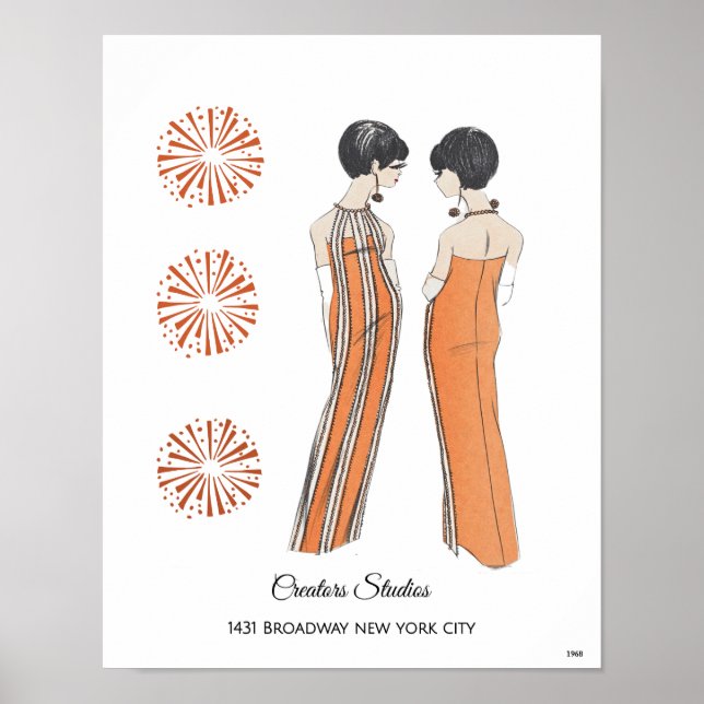 1968 NYC Ladies Mod Fashion Poster (Front)