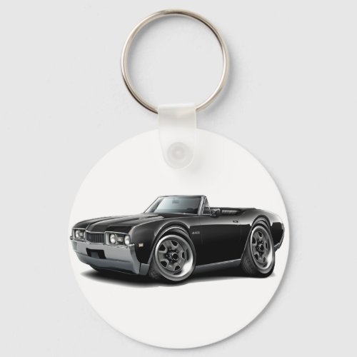 1968 Olds 442  Black Convertible Keychain