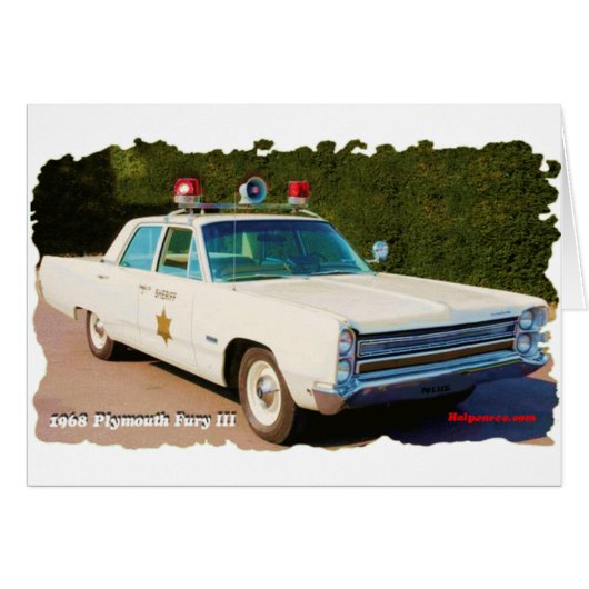 1968 Plymouth Fury III Cards (Front Horizontal)