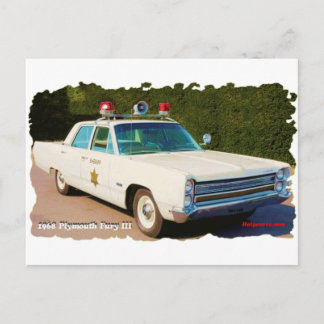 1968 Plymouth Fury III Postcard