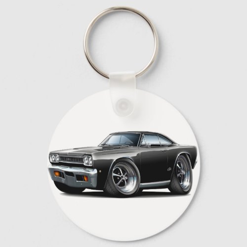 1968 Plymouth GTX Black Car Keychain