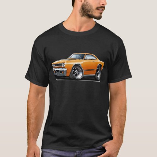 1968 Plymouth GTX Orange_Black Car T_Shirt