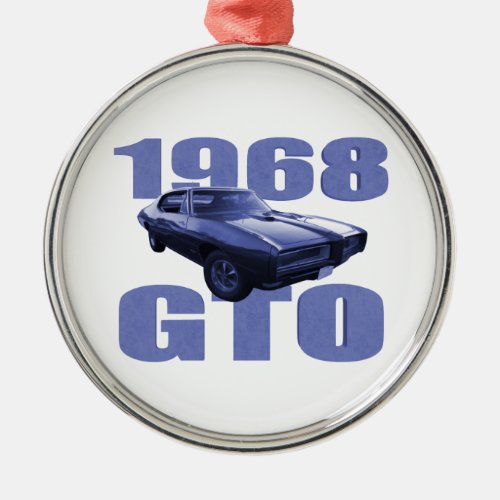 1968 Pontiac GTO Blue Metal Ornament
