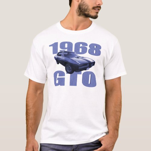1968 Pontiac GTO Blue T_Shirt