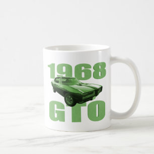 1968 Pontiac GTO Muscle Car Green Coffee Mug
