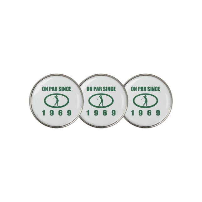 1969 50th Birthday For Golfers Golf Ball Marker (3 Up)