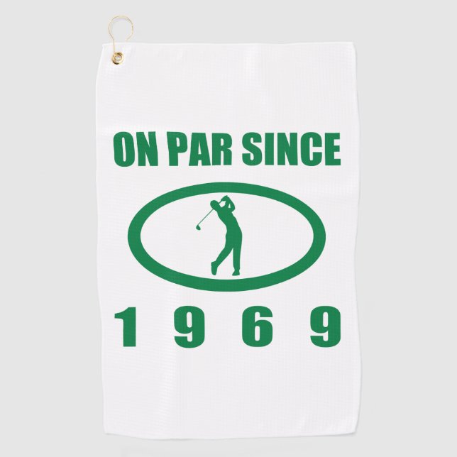 1969 50th Birthday For Golfers Golf Towel (Front)