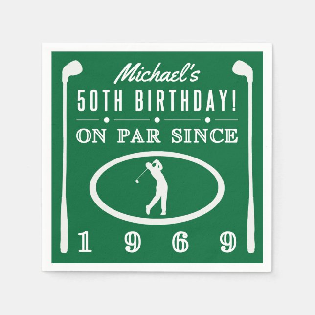 1969 50th Birthday For Golfers Napkins (Front)