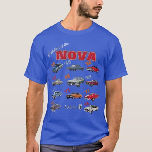 1969 72 63 64 65 66 67 68 70 71 73 74 chevys nova  T-Shirt