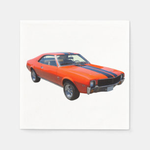 1969 AMC Javlin Muscle Car Paper Napkins