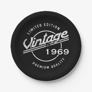 1969 Birthday Premium Quality Paper Plates