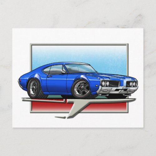 1969 Blue Cutlass Postcard