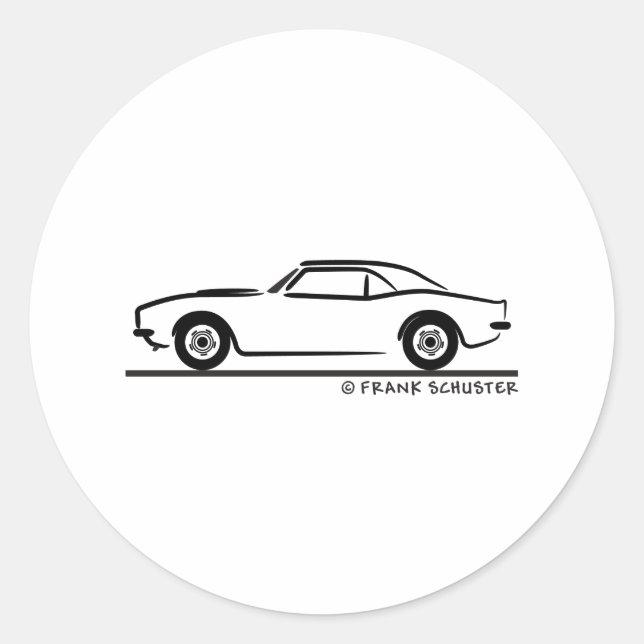 1969 Camaro Classic Round Sticker (Front)