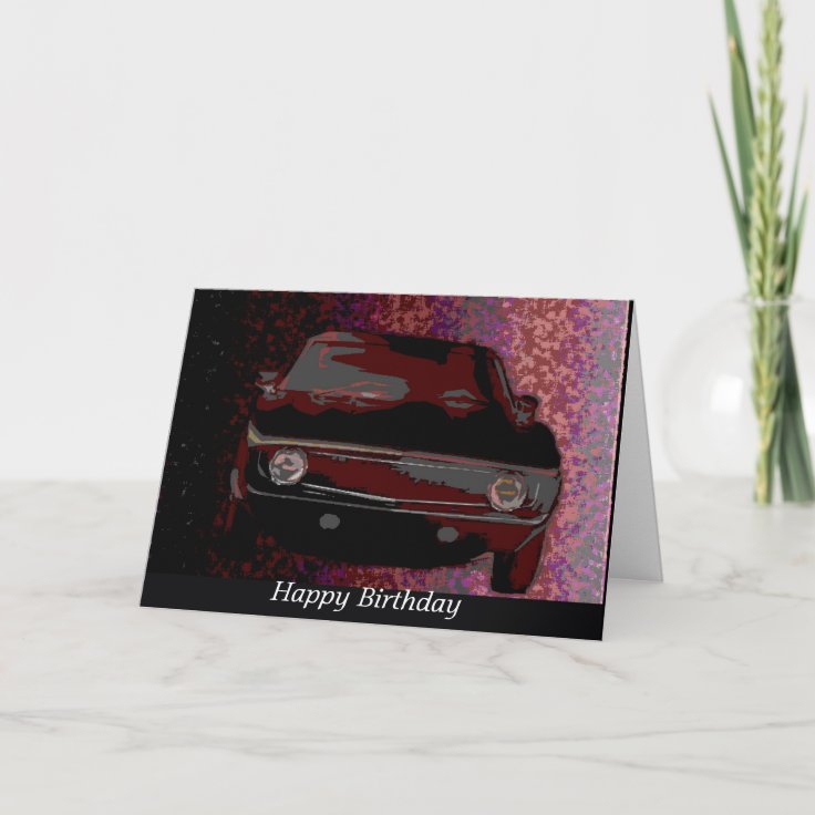 1969 Camaro, Happy Birthday Card | Zazzle