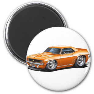 1969 Camaro Orange Car Magnet