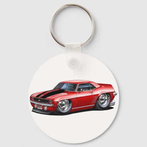 1969 Camaro Red_Black Car Keychain
