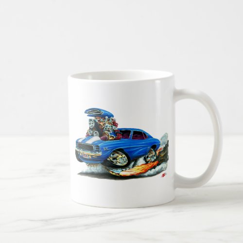 1969 Camaro RS SS Blue_White Car Coffee Mug