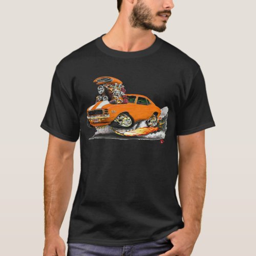 1969 Camaro RS SS Orange_White Car T_Shirt