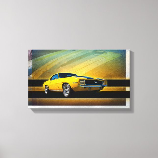 1969 Camaro SS Wrapped Canvas Print (Front)