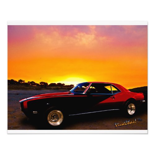 1969 Camaro Up At Rocky Ridge For Sunset Photo Print