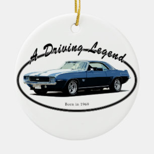 1969 CAMARO YENKO BLUE CERAMIC ORNAMENT