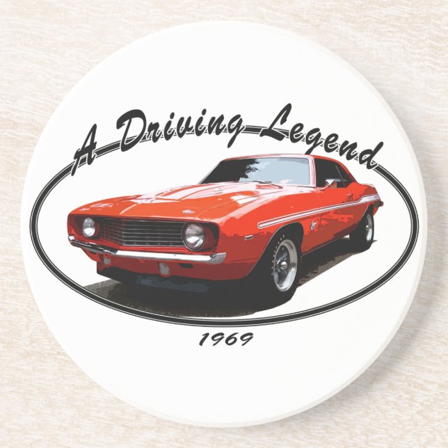 1969 CAMAROYENKO ORANGE DRINK COASTER (Front)