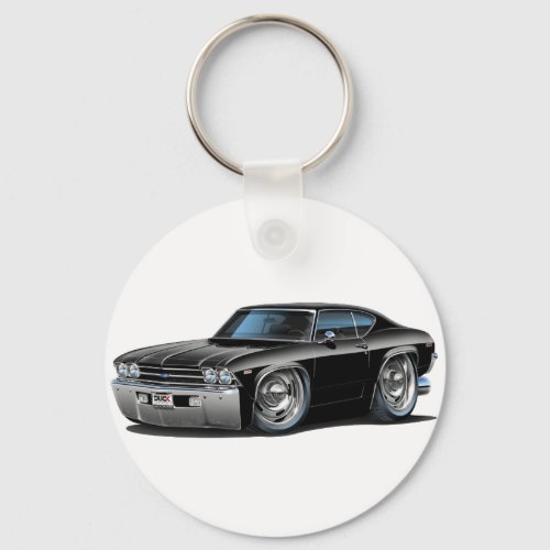 1969 Chevelle Black Car Keychain