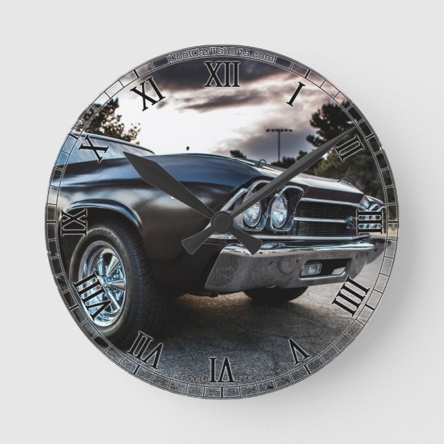 1969 Chevelle Photography Round Clock (Front)