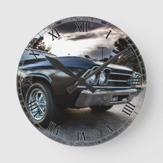 1969 Chevelle Photography Round Clock