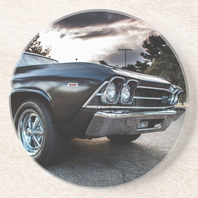 1969 Chevelle Photography Sandstone Coaster (Front)