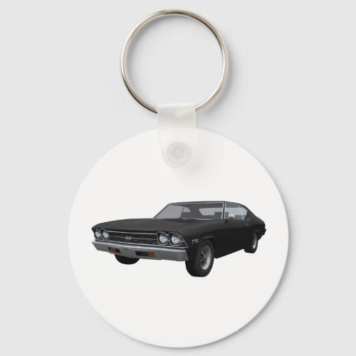 1969 Chevelle SS: Black Finish Keychain