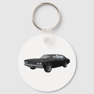 1969 Chevelle SS: Black Finish Keychain