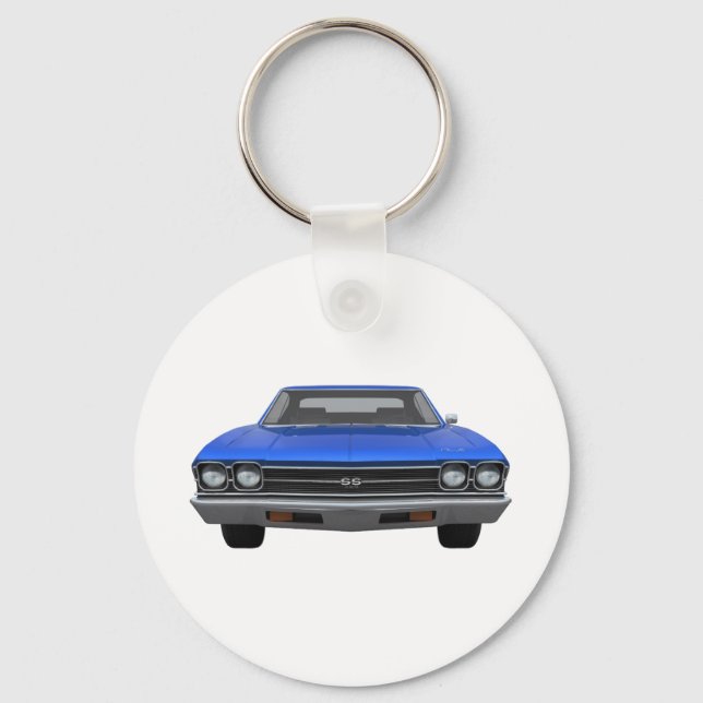 1969 Chevelle SS: Blue Finish Keychain (Front)