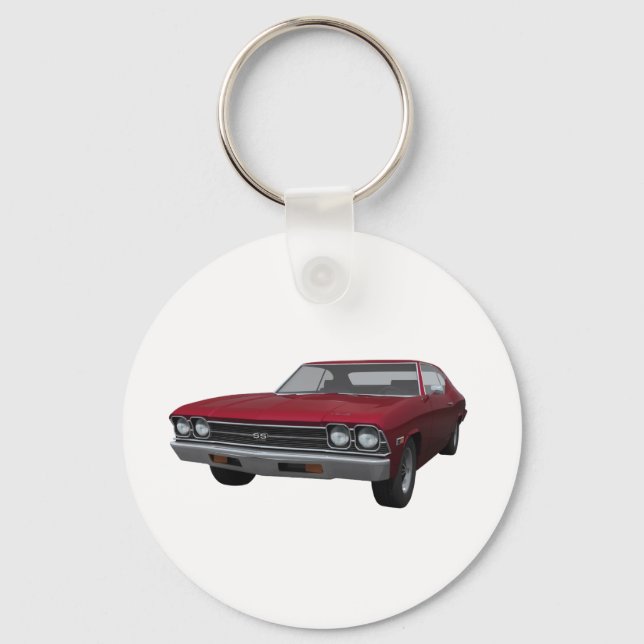 1969 Chevelle SS: Candy Apple Finish Keychain (Front)