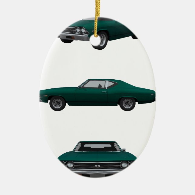 1969 Chevelle SS: Ceramic Ornament (Front)