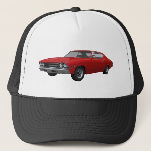 1969 Chevelle SS: Red Finish Trucker Hat