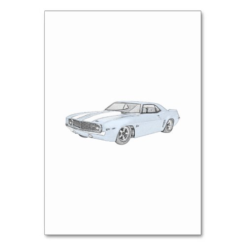 1969 Chevy Camaro Table Number