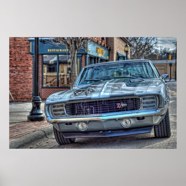 1969 Chevy Camaro Z/28 in HDR Poster (Front)