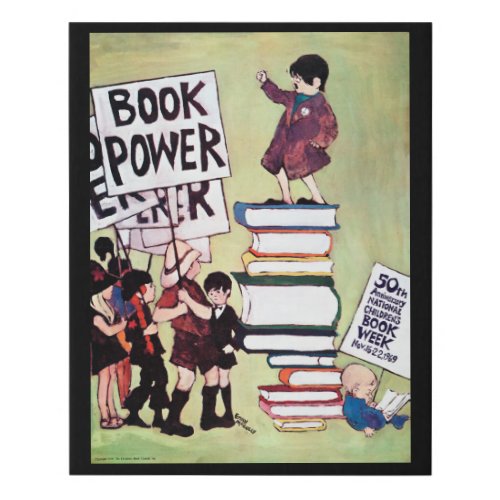 1969 Childrens Book Week Poster Faux Canvas Print