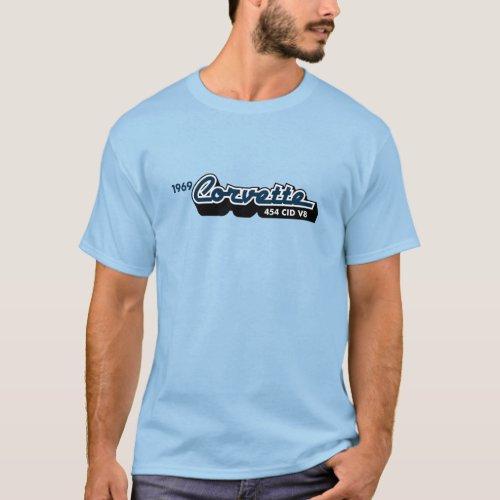 1969 Corvette Shadow Script T_Shirt