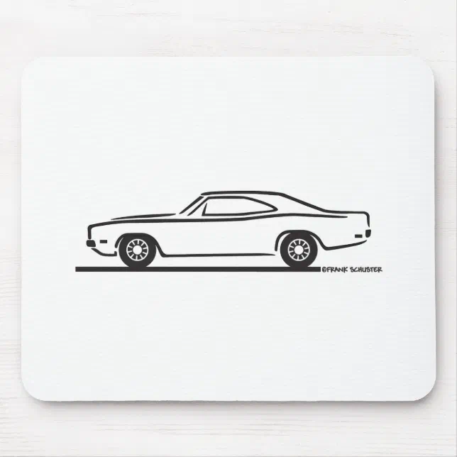 1969 Dodge Charger Mouse Pad Zazzle