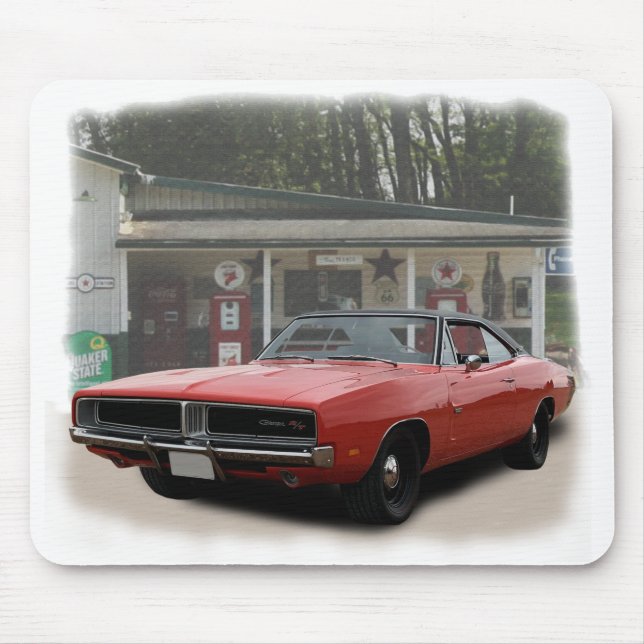 1969 Dodge Charger RT Mouse Pad (Front)