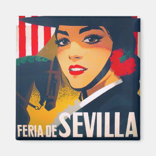 1969 Feria de Sevilla Spain vintage travel Magnet