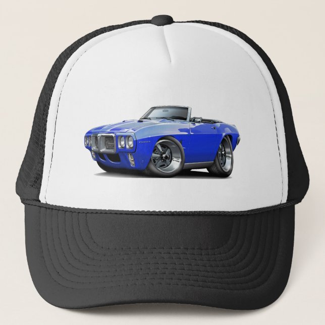 1969 Firebird Blue Convertible Trucker Hat (Front)