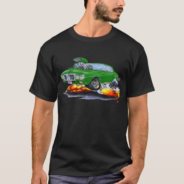 1969 Firebird Green Car T-Shirt (Front)