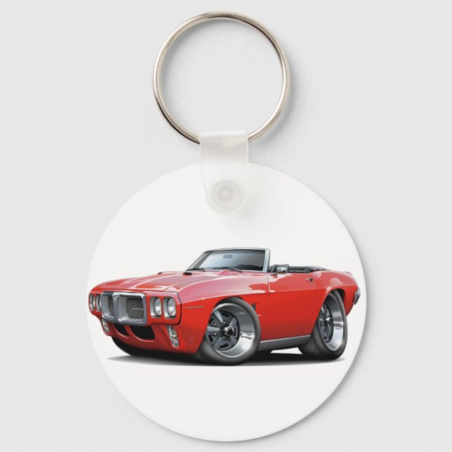 1969 Firebird Red Convertible Keychain (Front)