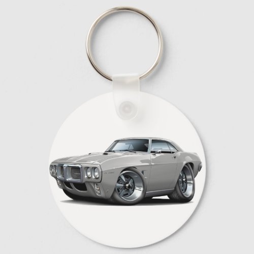 1969 Firebird Silver Car Keychain