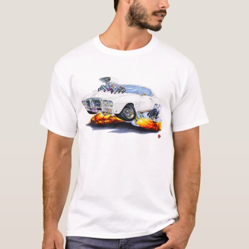 1969 Firebird White Car T_Shirt