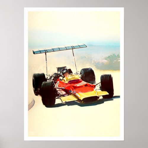 1969 Graham Hill Lotus Grand Prix Poster