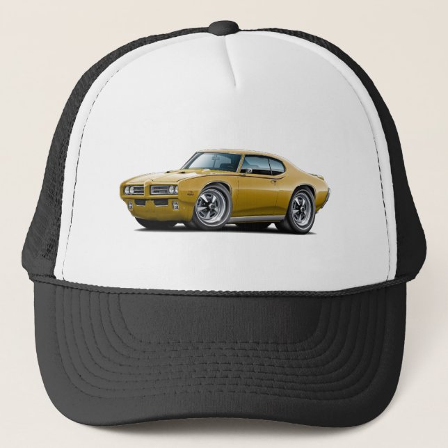1969 GTO Judge Gold Car Trucker Hat (Front)